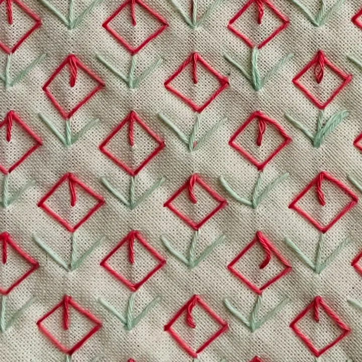 Sashiko Pattern Tulips